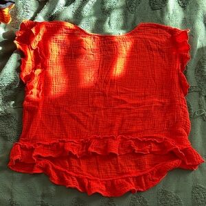 Free People cotton gauze top large